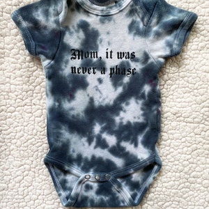 Mom, It Was Never A Phase Bodysuit // Emo Kid Bodysuit // Black tie dye bodysuit