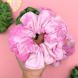 Oversized Pink Scrunchie // XL Tie Dye Hair Accessories