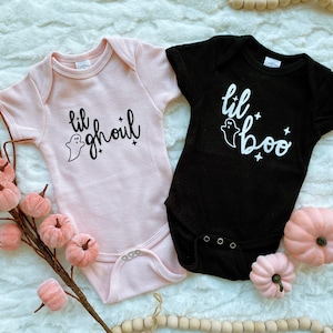 Lil One Halloween Onesie // Lil Ghoul // Lil Boo // boo-y // Gender Reveal