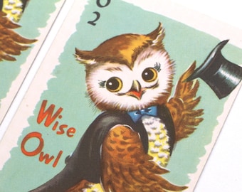 Vintage Owl Cards Paper Swap Cards Decor Print Picture Scrapbooking Junk Journal