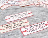Vintage Jukebox Labels 1980s 1970s Song Lyrics Juke Box Music Titles Smash Book Paper Junk Journal