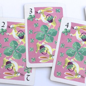 5 x Spring Game Cards Swap Trading Playing Bunny Rabbit Easter Paper Lot Supplies, Decor, Scrapbooking, Collectable Ephemera