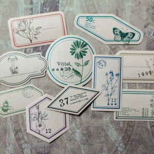10x Pharmacy Labels Stickers - Apothecaries Apothecary Medicine - Jar Labels & Gift Tags Collage Decoupage Scrapbooking Junk Journal
