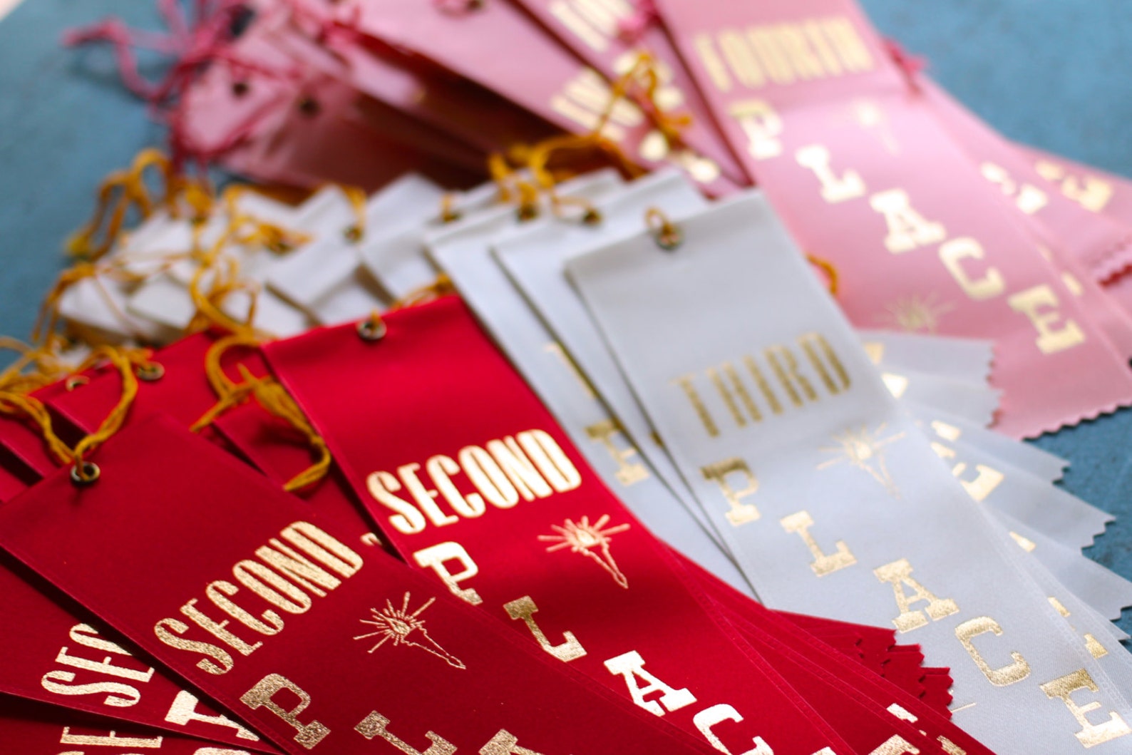 Vintage Award Ribbons Second and Fourth Place Winner 2nd and 4th Ribbon ...