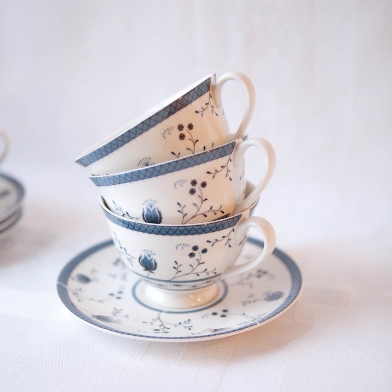 Royal Doulton Teacup Blue and White Cambridge Pattern TC 1017 Etsy