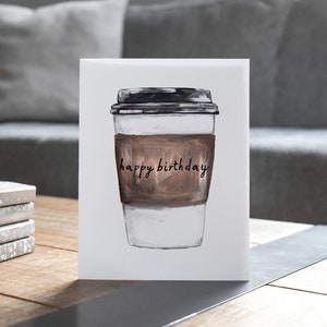 Alles Gute zum Geburtstag Kaffeetasse, Geburtstagskarte, Kaffee Liebhaber Barista Karte, Kaffee Liebhaber Geschenk, Kaffee Geburtstag