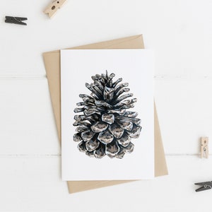 Pinecone Greeting Card, Pine Cone Card, Rustic Pinecone Greeting Card, Nature Lover Card, Outdoorsy Card