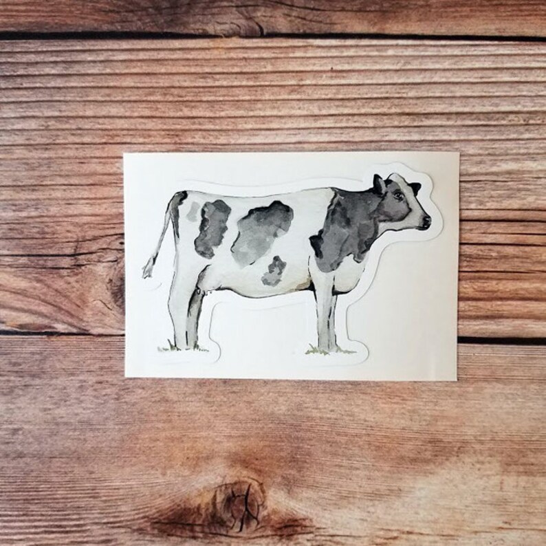 Cow Vinyl Sticker Water Bottle Sticker Laptop Sticker Vinyl Etsy