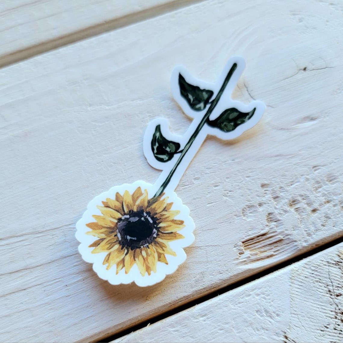 Sunflower Vinyl Sticker, Flower Water Bottle Sticker, Laptop Sticker ...