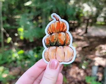 Pumpkin Stack Sticker, Fall Lover, Autumn Sticker, Pumpkin Season, Halloween Fall Sticker