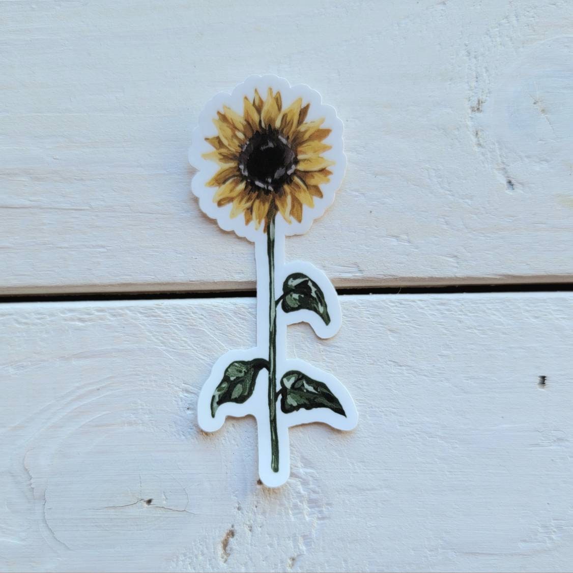 Sunflower Vinyl Sticker, Flower Water Bottle Sticker, Laptop Sticker ...