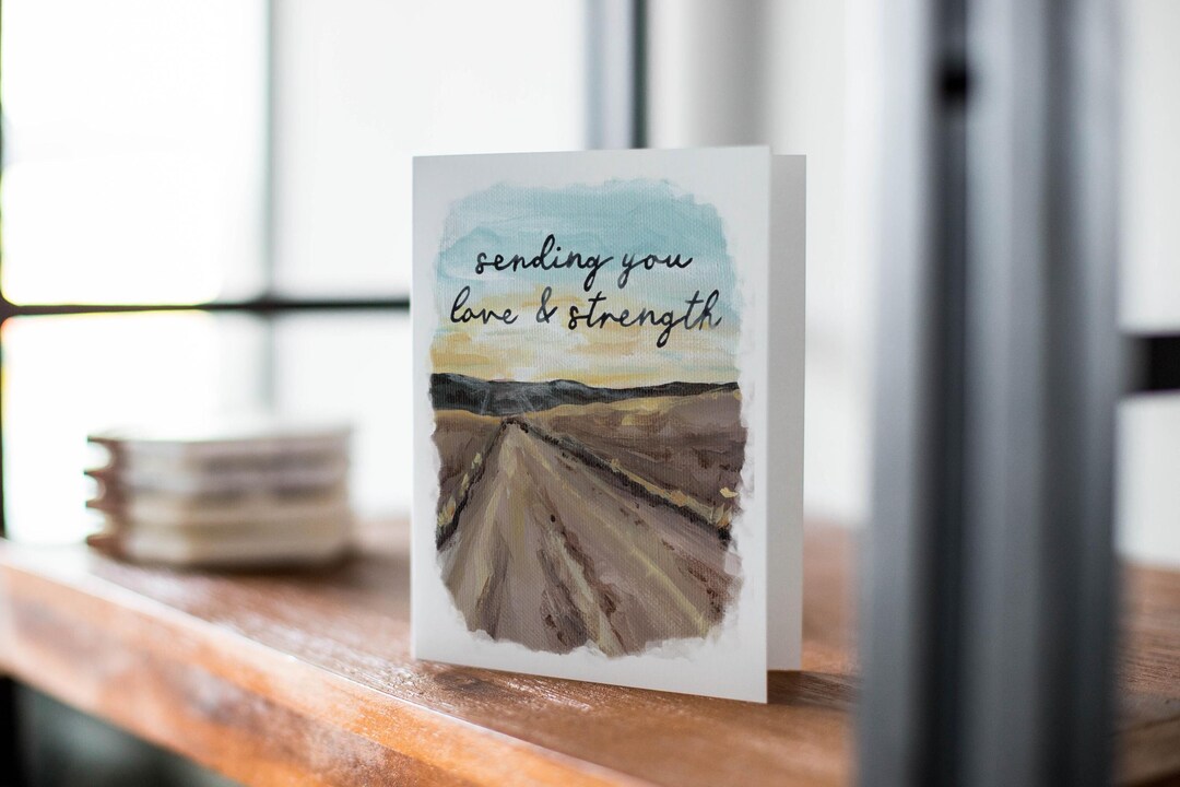 Sending You Love and Strength Greeting Card, Grief Greeting Card ...