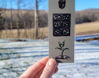 Gardener Rustic Bookmark, Plant Growing Bookmark, Book Lover Gift