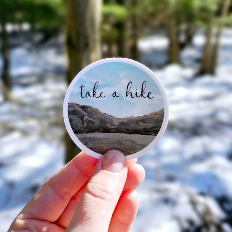 Take a Hike Sticker, Hiking Lover, Gift For Hiker, Outdoorsy, Nature Lover image 1