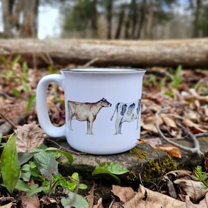 Kuh Liebhaber Kaffeetasse, Holstein Jersey Highland Ayrshire Kuh Kaffeetasse, Keramik Camp Becher