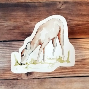 Deer Sticker, Forest Animal Vinyl Sticker, Cute Laptop Sticker, Water Bottle Sticker, Rustic Sticker, Animal Sticker