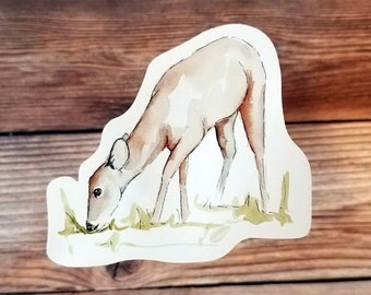 Deer Sticker, Forest Animal Vinyl Sticker, Cute Laptop Sticker, Water Bottle Sticker, Rustic Sticker, Animal Sticker