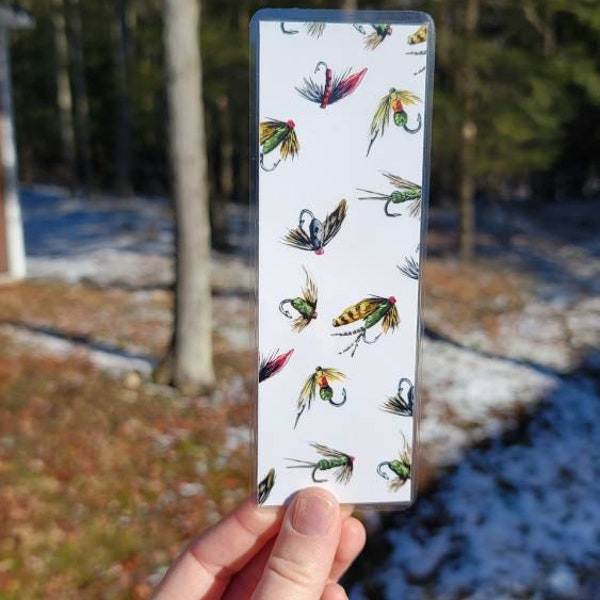 Fly Fishing Bookmark, Rustic Fishing Bookmark, Book Lover Present, Nature Bookmark