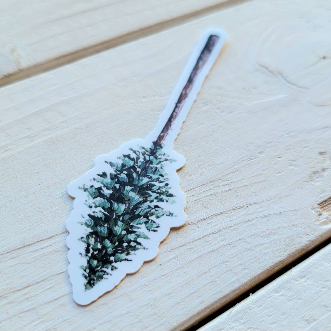 Pine Tree Vinyl Sticker Woodland Water Bottle Sticker Tree - Etsy