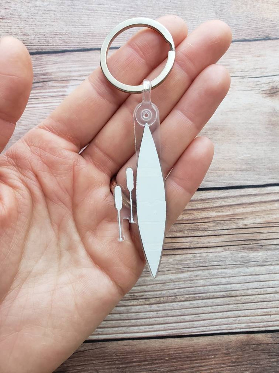 Canoe Keychain Outdoorsy Keychain Canoe Lover Lake House Etsy
