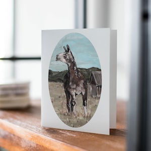 Llama Greeting Card, Farm Animal Greeting Card