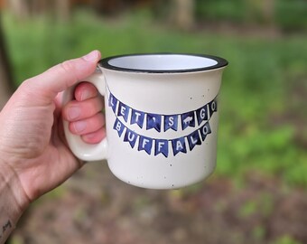 Let's Go Buffalo Coffee Mug, Football Cup, Ceramic Camp Mug