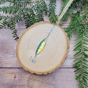 Fishing Ornament, Fisherman Gift, Christmas Ornament, Ornament For Him, Fishing Gift, Fish Lover