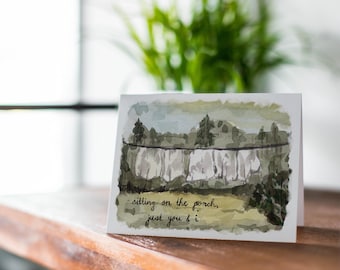 Sitting On The Porch Just You and I, Rustic Anniversary Card, Outdoors Lover Card, Nature Lover Card, Dating Anniversary, Wedding