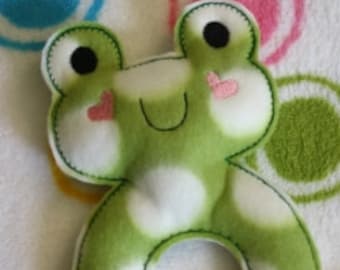 Digital Download  Hold On Frog Softie Embroidery Machine Design for the 5x7 hoop