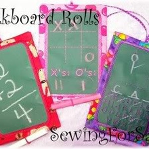 Chalkboard Rolls Embroidery Machine Design for the 5x7 hoop
