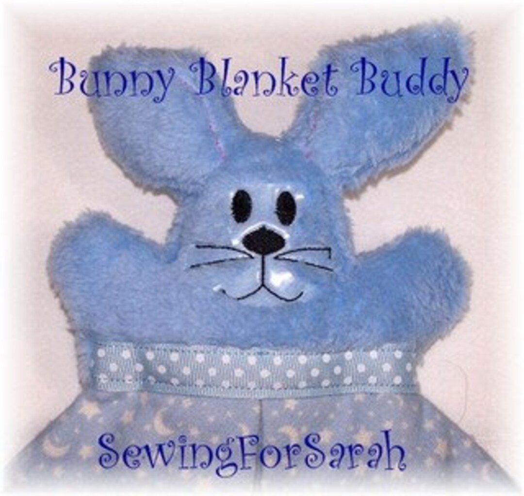 Digital Download Bunny in the Hoop Blanket Buddy Embroidery Machine Design for the 5x7 Hoop Etsy