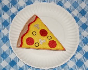 Digital Download  Pizza Felt Play Food Embroidery Machine Design for the 5x7 hoop