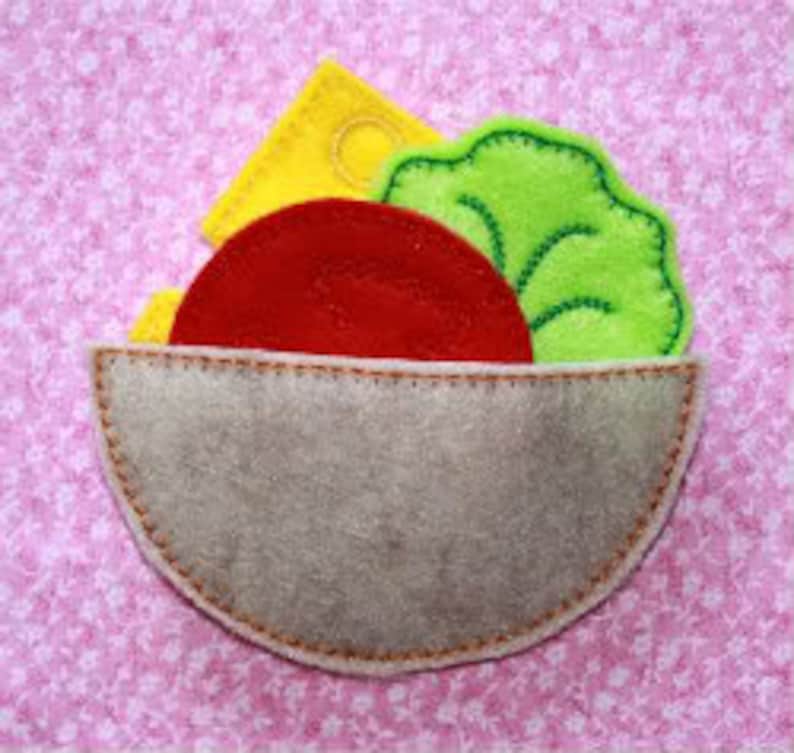 Digital Download Pita Felt Play Food Embroidery Machine Design Etsy
