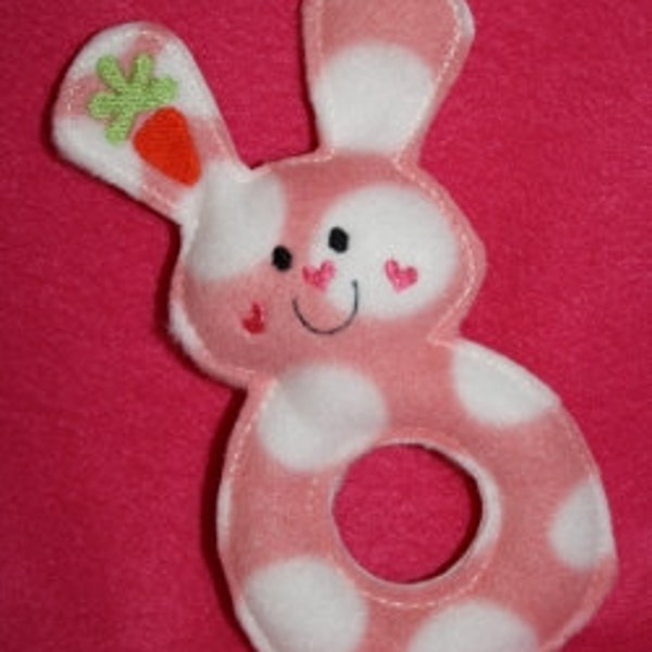 Digital Download  Carrot Bunny Hold On Softie Embroidery Machine Design for the 5x7 hoop