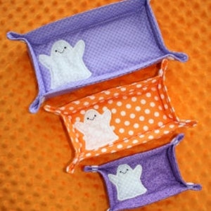 Digital Download  Ghost Fabric Snap Trays Embroidery Machine Design for the 5x7, 6x10 and 7x12 hoop