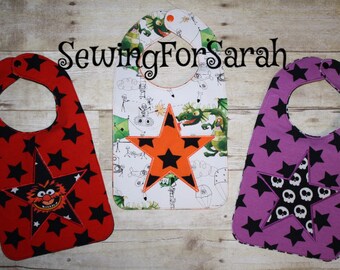 Digital Download  Star Bib In The Hoop Embroidery Machine Design for the 7x12, 8x12 and 8x14 hoop