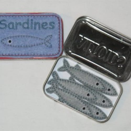 Digital Download Sardines in a Tin Felt Play Food Embroidery Etsy