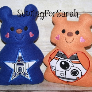 Digital Download  Appliqued Tummy Bears In The Hoop Embroidery Machine Designs for the 5x7 hoop