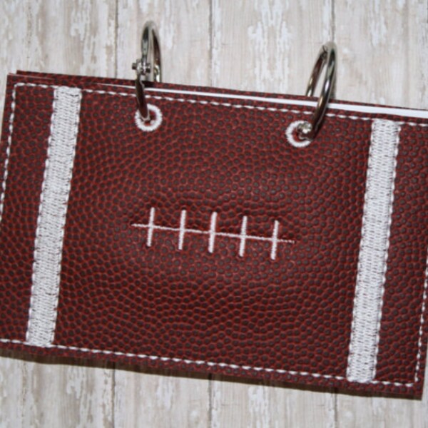 Prix de vente !   Football Notecard Journal broderie à la Machine pour le cerceau de 5 x 7