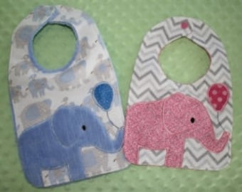 Digital Download  Elephant Bib Embroidery Machine Designs for the 7x12, 8x12, and 8x14 hoop sizes