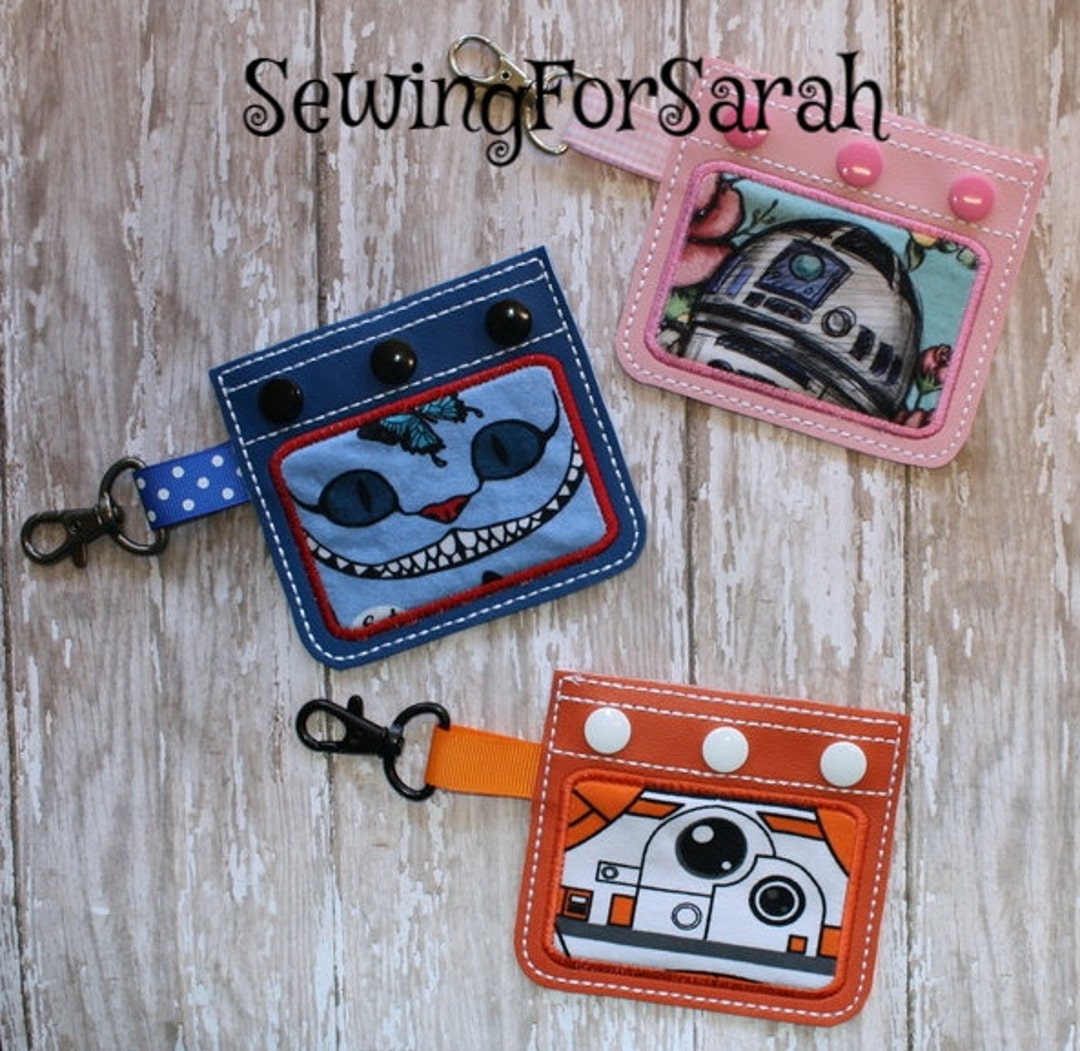 Digital Download Applique Vinyl Snap Pouch Embroidery Machine Design