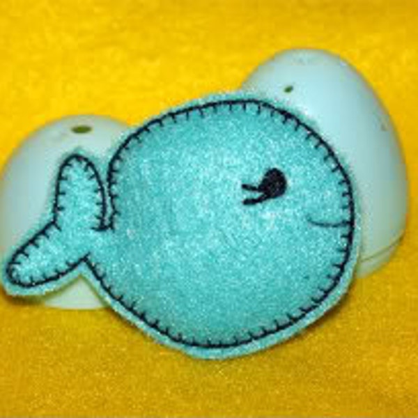 Digital Download  Whale Animal Egg Softie In the Hoop Embroidery Machine Design for the 4x4 hoop