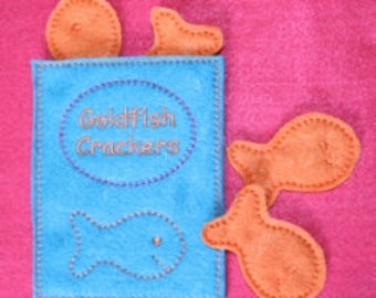 Digital Download  Goldfish Crackers Felt Play Food Design for the 5x7 hoop