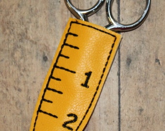 Digital Download  Mini Measuring Tape Scissor Sleeve In The Hoop Embroidery Machine Design for the 4x4 hoop