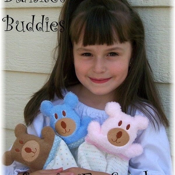 Digital Download Teddy Bear In The Hoop Blanket Buddy Embroidery Machine Design for the 5x7 hoop