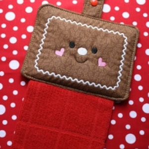 Digital Download  Ginger Towel Hanger Machine Embroidery Design for the 6x10 hoop