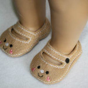 Digital Download  Digital Download 18 inch Doll Ginger Mary Janes In The Hoop Embroidery Machine Design for the 5x7 hoop