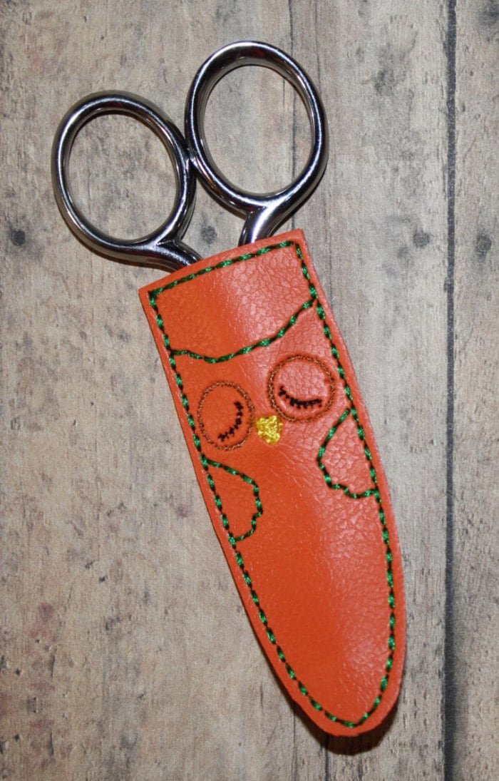 Digital Download  Mini Owl Scissor Sleeve Embroidery Machine Design for the 4x4 hoop