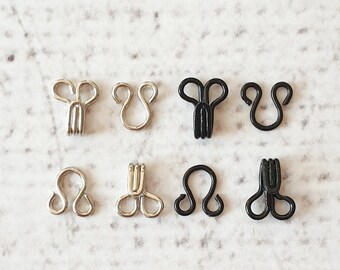 611mm Mini Hook and Eye, in Bronze and Gold Color, Hook and Eye Clasp, for  Doll Sewing Projects, Mini Craft Supply 