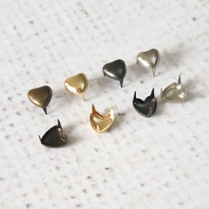6mm Super Tiny HEART Studs, Mini Studs, Perfect for Doll Clothes Sewing Craft Doll Clothes Making UK Shop
